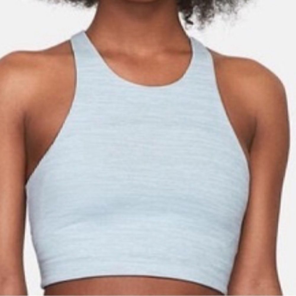 Outdoor voices techsweat crop sports bra light blue